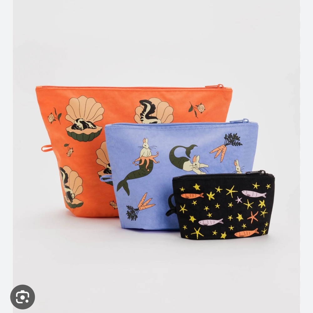 BAGGU sea animals go pouch set NWT